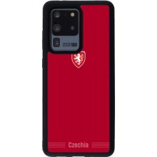 Coque Samsung Galaxy S20 Ultra - Silicone rigide noir Maillot de football Répuplique Tchèque 2026 personnalisable