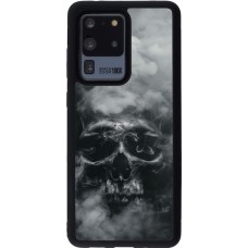 Samsung Galaxy S20 Ultra Case Hülle - Silikon schwarz Halloween 2024 smoky skull