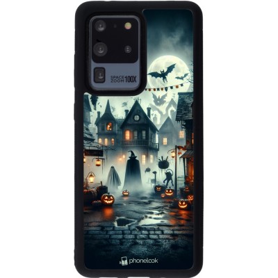 Samsung Galaxy S20 Ultra Case Hülle - Silikon schwarz Halloween Spukstadt