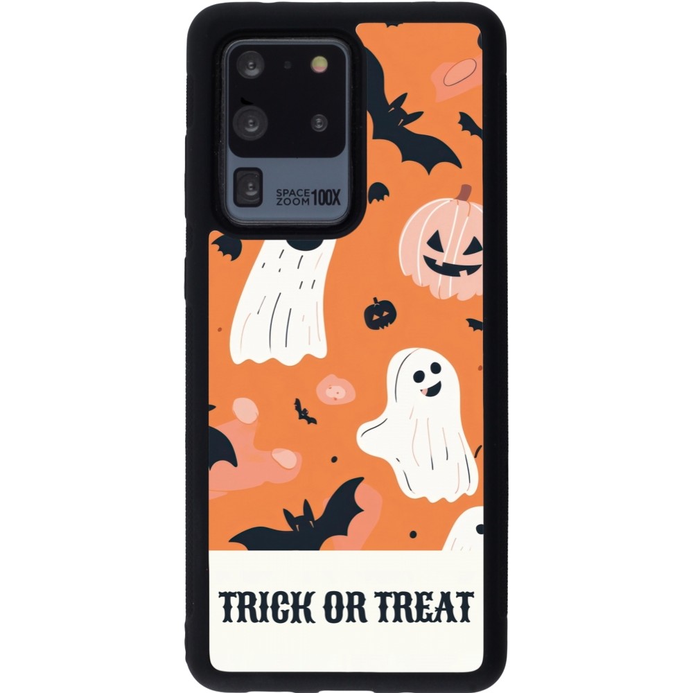 Samsung Galaxy S20 Ultra Case Hülle - Silikon schwarz Halloween 2025 Trick treat