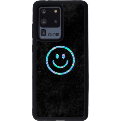 Samsung Galaxy S20 Ultra Case Hülle - Silikon schwarz Happy smiley irisirt