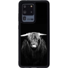 Coque Samsung Galaxy S20 Ultra - Silicone rigide noir Highland calf black