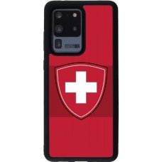 Coque Samsung Galaxy S20 Ultra - Silicone rigide noir Hockey World Championship Ecusson Suisse