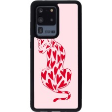 Coque Samsung Galaxy S20 Ultra - Silicone rigide noir Leopard with hearts 2026