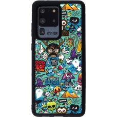 Samsung Galaxy S20 Ultra Case Hülle - Silikon schwarz Mixed Cartoons Turquoise