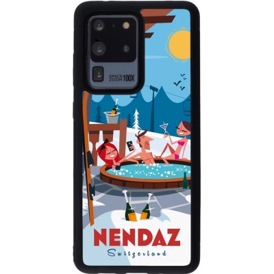 Samsung Galaxy S20 Ultra Case Hülle - Silikon schwarz Nendaz Mountain Jacuzzi