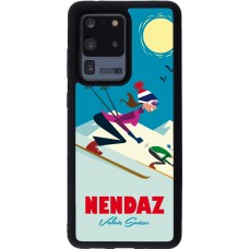 Coque Samsung Galaxy S20 Ultra - Silicone rigide noir Nendaz Ski Downhill