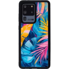 Coque Samsung Galaxy S20 Ultra - Silicone rigide noir Palms Blue