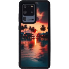 Samsung Galaxy S20 Ultra Case Hülle - Silikon schwarz Paradies Malediven
