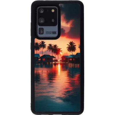 Samsung Galaxy S20 Ultra Case Hülle - Silikon schwarz Paradies Malediven