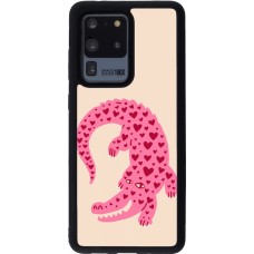 Coque Samsung Galaxy S20 Ultra - Silicone rigide noir Pink crocodile 2026