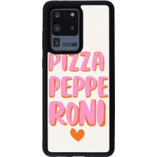 Coque Samsung Galaxy S20 Ultra - Silicone rigide noir Pizza pepperoni 2026