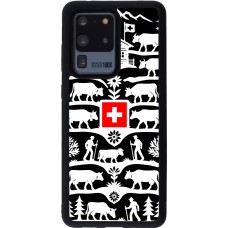 Coque Samsung Galaxy S20 Ultra - Silicone rigide noir Poya Suisse 3 noir