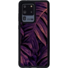 Coque Samsung Galaxy S20 Ultra - Silicone rigide noir Purple Light Leaves