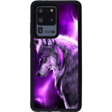 Coque Samsung Galaxy S20 Ultra - Silicone rigide noir Purple Sky Wolf