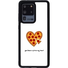 Coque Samsung Galaxy S20 Ultra - Silicone rigide noir Saint Valentines Day 26 You have my pizza heart