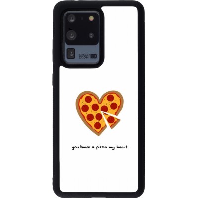 Coque Samsung Galaxy S20 Ultra - Silicone rigide noir Saint Valentines Day 26 You have my pizza heart