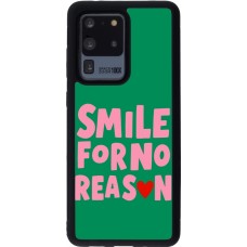 Coque Samsung Galaxy S20 Ultra - Silicone rigide noir Smile for no reason 2026