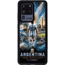 Coque Samsung Galaxy S20 Ultra - Silicone rigide noir Football Argentine splash 2026
