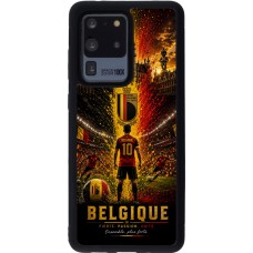 Coque Samsung Galaxy S20 Ultra - Silicone rigide noir Football Belgique splash 2026