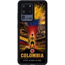 Coque Samsung Galaxy S20 Ultra - Silicone rigide noir Football Colombie splash 2026