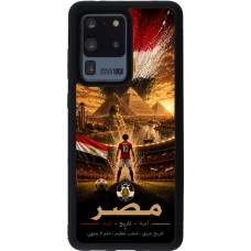 Coque Samsung Galaxy S20 Ultra - Silicone rigide noir Football Égypte splash 2026