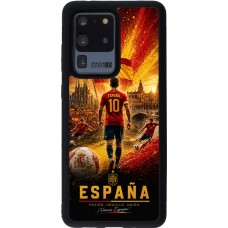 Coque Samsung Galaxy S20 Ultra - Silicone rigide noir Football Espagne splash 2026