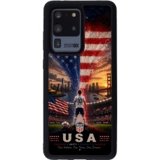 Coque Samsung Galaxy S20 Ultra - Silicone rigide noir Football États-Unis splash 2026