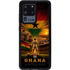 Coque Samsung Galaxy S20 Ultra - Silicone rigide noir Football Ghana splash 2026