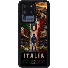 Coque Samsung Galaxy S20 Ultra - Silicone rigide noir Football Italie splash 2026