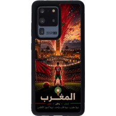 Coque Samsung Galaxy S20 Ultra - Silicone rigide noir Football Maroc splash 2026