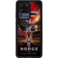 Coque Samsung Galaxy S20 Ultra - Silicone rigide noir Football Norvège splash 2026