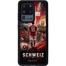 Coque Samsung Galaxy S20 Ultra - Silicone rigide noir Football Schweiz splash 2026