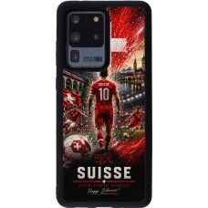 Coque Samsung Galaxy S20 Ultra - Silicone rigide noir Football Suisse splash 2026