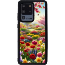 Samsung Galaxy S20 Ultra Case Hülle - Silikon schwarz Frühling 25 Strauß Frühling