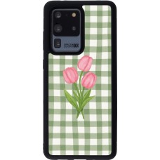 Coque Samsung Galaxy S20 Ultra - Silicone rigide noir Green vichy tulips 2026