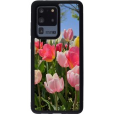 Coque Samsung Galaxy S20 Ultra - Silicone rigide noir Tulips 2026