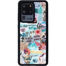 Coque Samsung Galaxy S20 Ultra - Silicone rigide noir Summer 20 collage