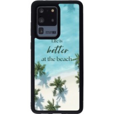 Coque Samsung Galaxy S20 Ultra - Silicone rigide noir Summer 2025 Life is better at the beach