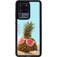 Coque Samsung Galaxy S20 Ultra - Silicone rigide noir Pineapple with glasses Summer 2026