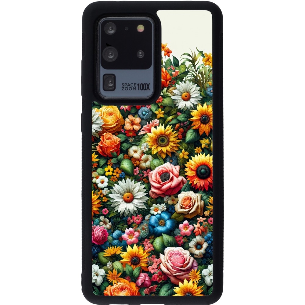 Coque Samsung Galaxy S20 Ultra - Silicone rigide noir Summer Floral Pattern