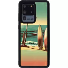 Coque Samsung Galaxy S20 Ultra - Silicone rigide noir Surf Paradise