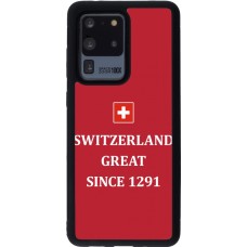 Coque Samsung Galaxy S20 Ultra - Silicone rigide noir Switzerland Great Since 1291