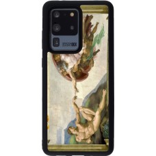 Coque Samsung Galaxy S20 Ultra - Silicone rigide noir Tableau art - La Création d’Adam - Michel-Ange