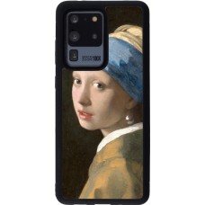 Coque Samsung Galaxy S20 Ultra - Silicone rigide noir Tableau art - La Jeune fille à la perle - Johannes Vermeer