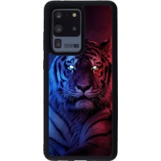 Coque Samsung Galaxy S20 Ultra - Silicone rigide noir Tiger Blue Red