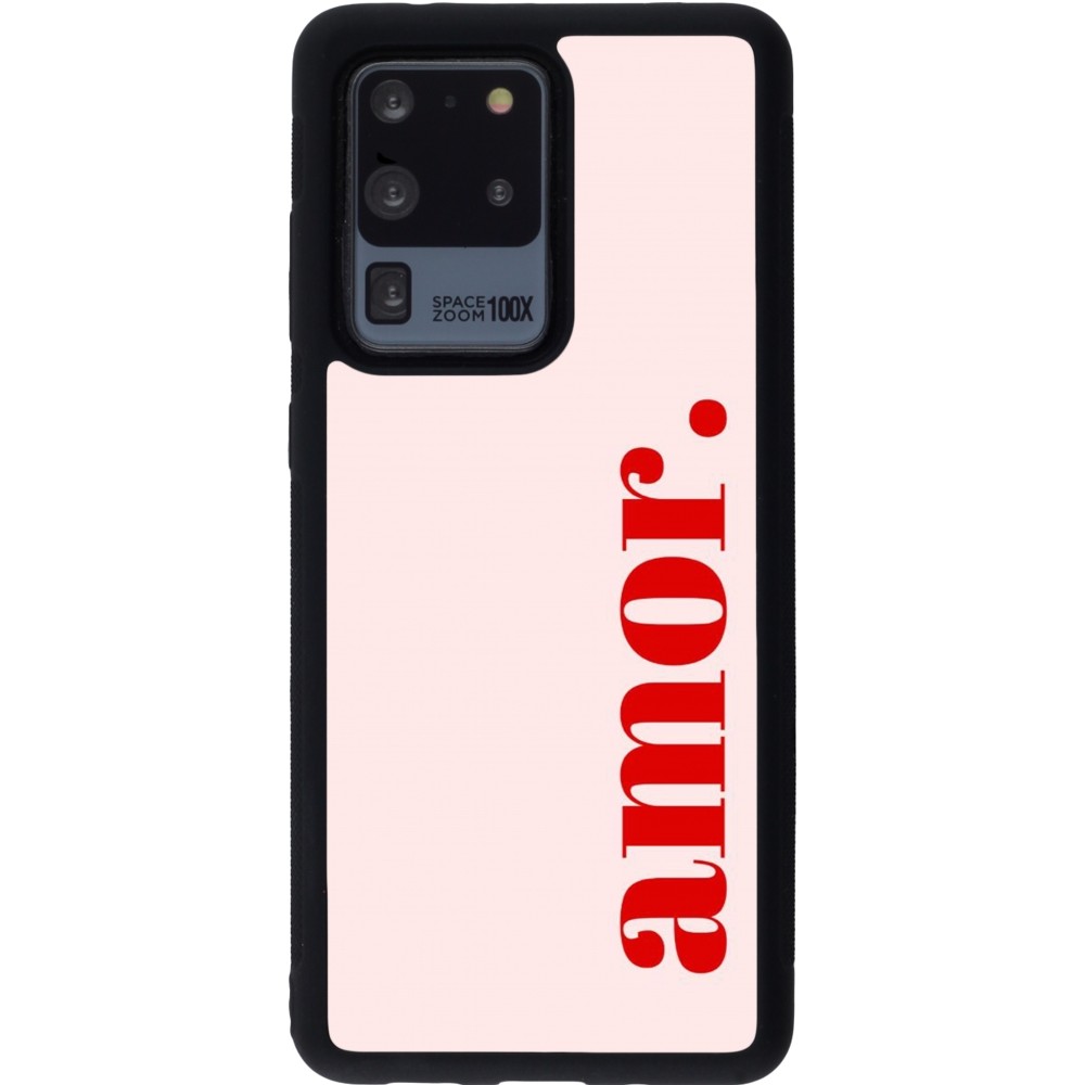 Coque Samsung Galaxy S20 Ultra - Silicone rigide noir Valentine 2024 amor
