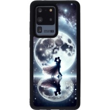 Samsung Galaxy S20 Ultra Case Hülle - Silikon schwarz Valentin 2024 Liebe unter dem Mond
