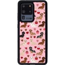 Samsung Galaxy S20 Ultra Case Hülle - Silikon schwarz Valentine 2024 puppy love