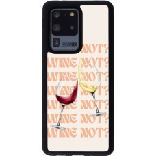 Coque Samsung Galaxy S20 Ultra - Silicone rigide noir Wine not